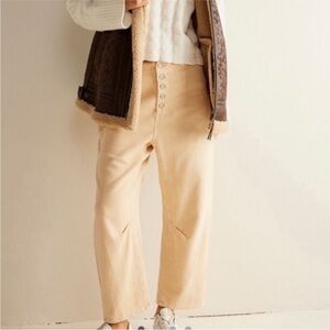 We The Free Cream Ankle Jeans